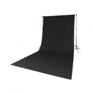 Quadralite Solid Muslin Backdrop Cotton 2.85x6m Black