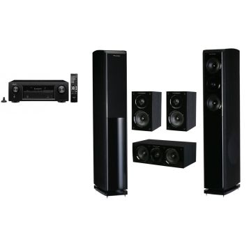 Denon AVR-X520BT + Wharfedale Obsidian 600 HCP Set 5.0 Black