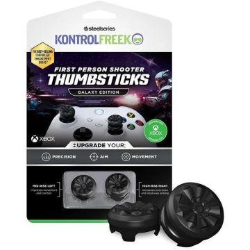 KontrolFreek - FPS Freek Galaxy Black Thumbsticks | Xbox X, One | 1 High-Rise, 1 Mid-Rise