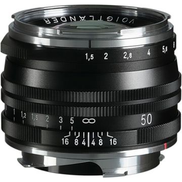 Voigtlander Nokton 50mm f/1.5 Aspherical II MC Lens Leica M-Mount Black