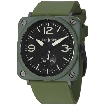 Bell & Ross Aviation BRS BRS Military Ceramic Unisex Watch BRS-MLTRYCRMCRB