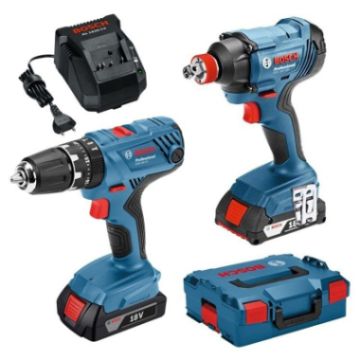 Bosch GDX 18V-180 + GSR 18V-21, 2x2.0Ah, 1820CV L-Boxx (06019G5203)