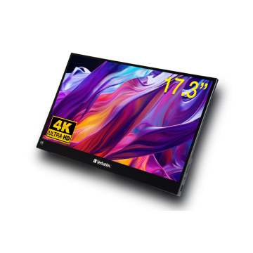 Verbatim PMT‑17‑4K Portable 17.3 Touch‑Screen Monitor 4K metal housing