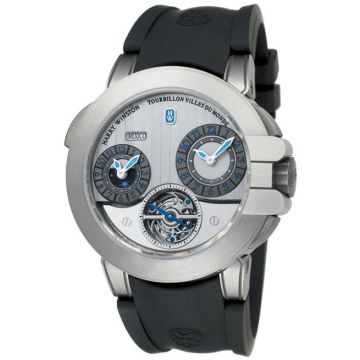 Harry Winston Z5 Tourbillon World Time Men's Watch 400-MATTZ45ZC-WA