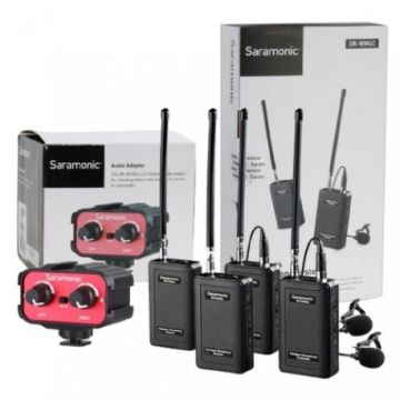 Saramonic-Duo-Microphone-Kit-Wireless-SRWM4C-with-Audiomixer-AX100