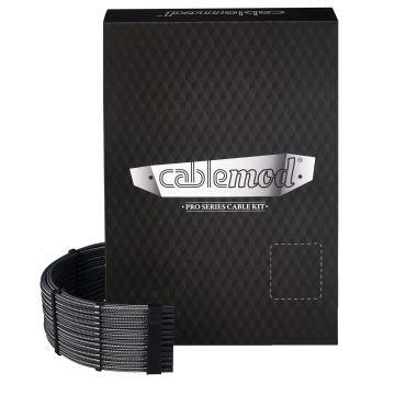 CableMod C-Series Pro ModMesh Sleeved 12V-2x6 12VHPWR Dual StealthSense Cable Kit for Corsair RMi, RMx (Black Label) - Carbon