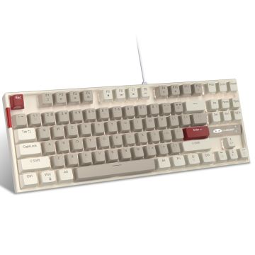 Magegee MK-STAR Retro Grey, White Lighting, Red Switch, US (MK-STAR-Retro-Grey)