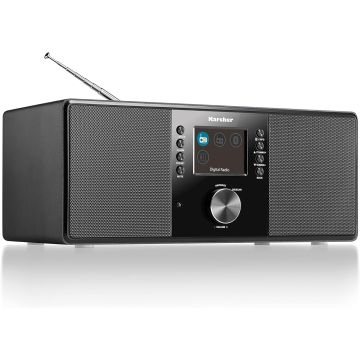 Karcher DAB 5000+ Digital Radio (DAB+ / FM RDS, Bluetooth, AUX-IN, Alarm Clock with Dual Alarm)