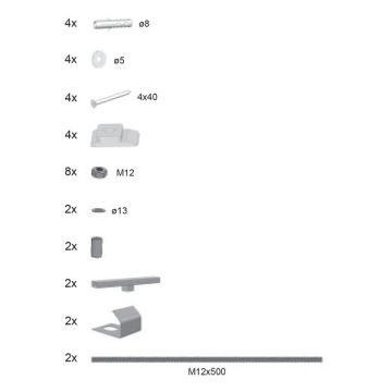 Ravak Vannas Paneļa Stiprinājumu Komplekts (B23600000N)