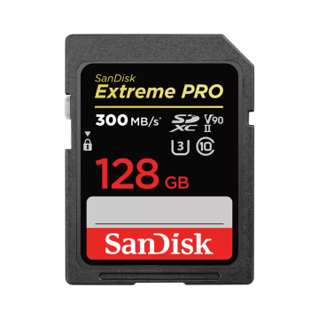 SanDisk Extreme PRO SDXC 128GB UHS-II Class 10 Read 300MB/s Write 260MB/s (SDSDXDK-128G-GN4IN)