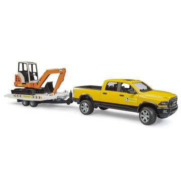 Bruder RAM Rental Service Trailer + Mini excavator (02546)