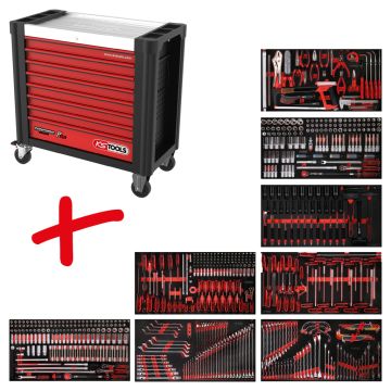 KSTools Performanceplus workshop tool trolley set KS Tools P25 with 660 tools for 8 drawer