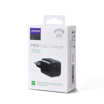 Joyroom fast wall charger USB Type C 20W Power Delivery Quick Charge 3.0 AFC black (L-P202)