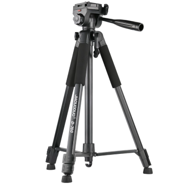 Hurtel Aluminum Photographic Tripod with Adjustable Base Gray