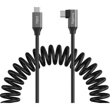 SmallRig 5730 USB-C Data Cable Coiled (Straight to Angled)