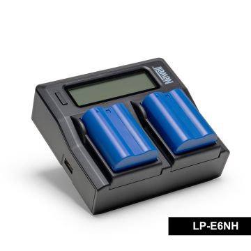 Newell Supracell Set 1x DC-LCD 2x SupraCell Protect LP-E6NH Battery for Canon