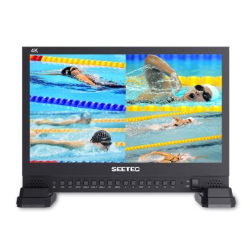 SEETEC 4K156-9HSD 15.6" 4K Broadcast Monitor with IPS UHD 3840x2160 4xHDMI Quad Split Display