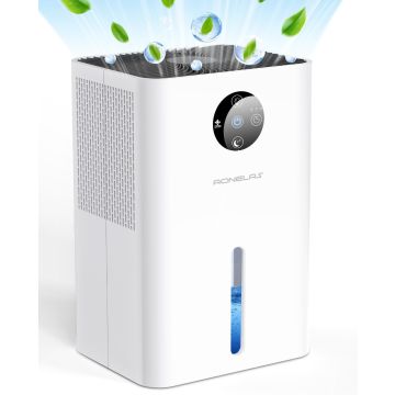 AONELIC Electric Dehumidifier 1.8L Bathroom Bedroom Office Black