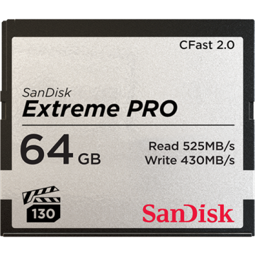 SanDisk Extreme Pro CFast 2.0 64GB 525/430 MBs (SDCFSP-064G-G46D)