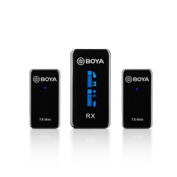 Boya BY-XM6-S2 Mini Ultracompact 2.4GHz Dual-Channel Wireless Microphone System
