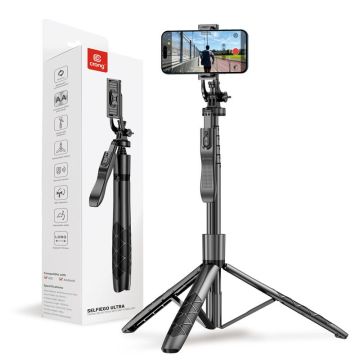 Crong Mobile Phone Selfie Stick/Tripod CRGSGU1BLK Black