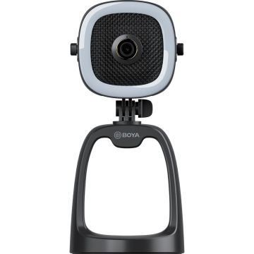 Boya BY-CM6B All-in-One UHD 4K USB Webcam with Mic and LED Ring Light