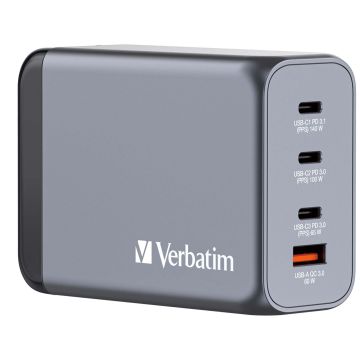 Verbatim GaN Charger 240 W with 4 Ports