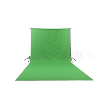 GlareOne Green Screen - Green Fabric Backdrop 3x6 m