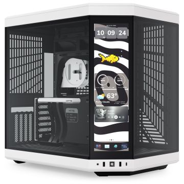 Hyte Y70 Touch Infinite PC case, Mid Tower, ATX, Tempered Glass - Panda (CS-HYTE-Y70TTI-WB)