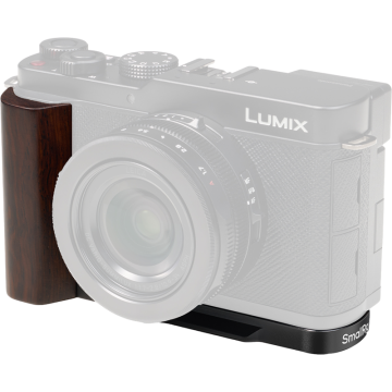 SmallRig 5942 L-Shaped Mount Plate with Wooden Handle for Panasonic LUMIX L10 Black