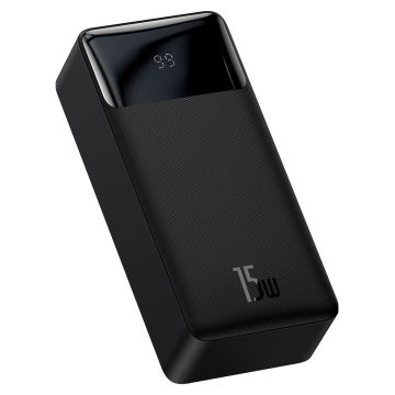 Baseus Bipow powerbank with display 30000mAh 15W black (Overseas Edition) + cable USB-A - Micro USB 0.25m black (PPBD050201)