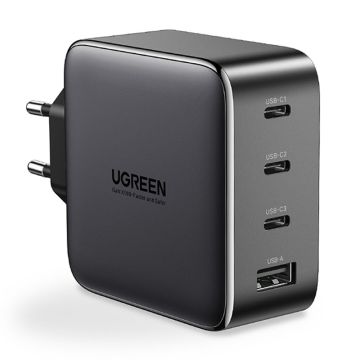 Ugreen GaN fast charger 3x USB Type C / USB Power Delivery 3.0 QuickCharge 4+ FCP SCP AFC 100W EU Black (CD226 40747)