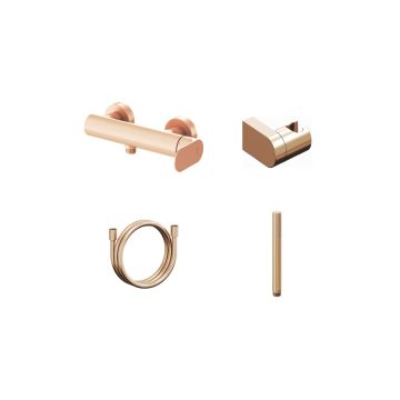 Ravak Eleganta Wall-Mounted Shower Tap with Set Rose Gold Brushed (X07S142)