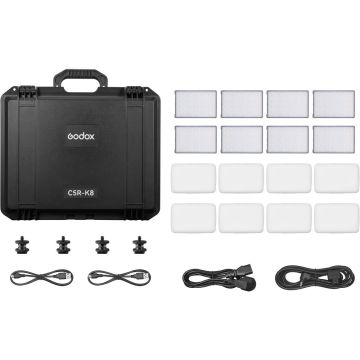 Godox C5R-K8 Mobile RGB LED 8 Light Kit with Charging Case