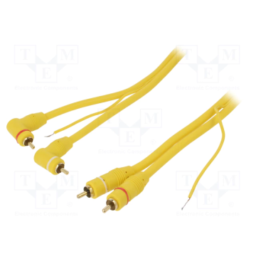 4Carmedia Premium Yellow x2 RCA 5m With Remote Cable (RCA-HQ2.500.1)