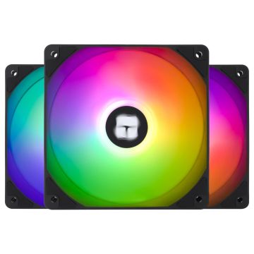 Thermalright TL-C12C-S X3 CPU Fan 120 mm ARGB Case Fan, 4-Pin PWM Silent Computer Fan with S-FDB Bearing Included, Up to 1550RPM Fan (Pack of 3)