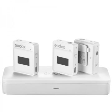 Godox MoveLink II M2 Compact Digital Wireless Microphone System (White)