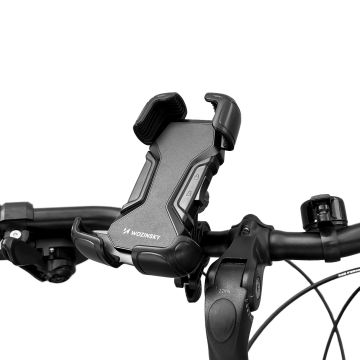 Wozinsky Strong Phone Holder for the Handlebar of a Bicycle, Motorcycle, Scooters Black (WBHBK6)