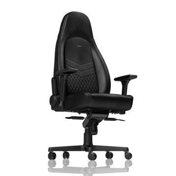 noblechairs ICON Real Leather Gaming Chair - Black/Black (NBL-ICN-RL-BLA)