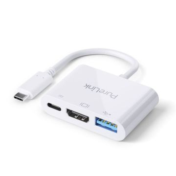 PureLink USB C to multiport adapter iSeries white 010m (IS270)