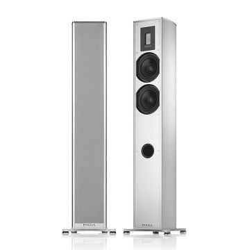 Piega Premium 701 Silver Anodised Aluminum Cabinet Silver Fabric Cover (Single Speaker)