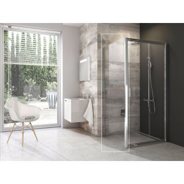Ravak BLPS Fiksēta Dušas Siena 100 Bright Alu+Stikls Transparent (9BHA0C00Z1)