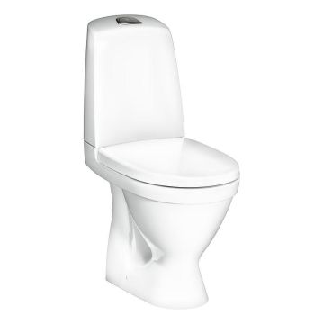 Gustavsberg Toilet Nautic 1510 - Hidden P-trap, Hygienic Flush, Dual Flush 3/4L, Soft Close/Quick Release Seat, Ceramicplus (GB1115102R1331)