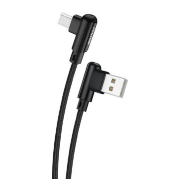Foneng X70 Angled USB to Micro USB Cable, 3A, 1m Black