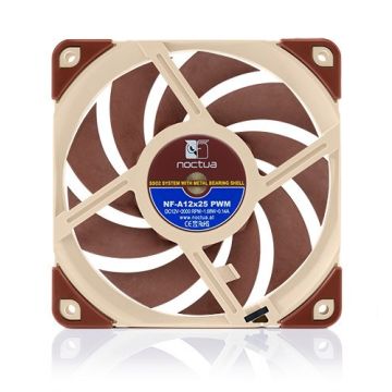 Noctua NF A12x25 PWM Computer case Fan 12 cm Beige, Red
