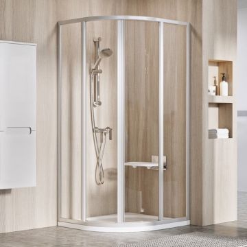 Ravak Shower Corner SKCP4-80 Satin + Polystyrene Pearl (31140U0011)