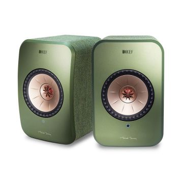 KEF LSX Wireless Bookshelf Speakers Green (Pair / Set of 2)