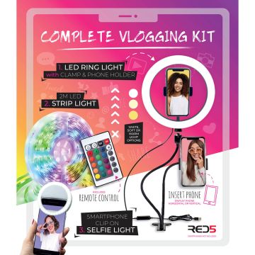 RED5 Vlogging Mini Kit with Tripod, Light, and Mic