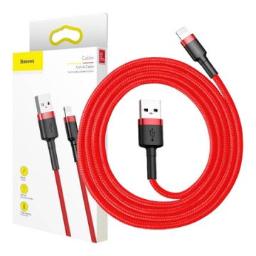 Baseus Cafule USB Lightning cable 2.4A 1m Black+Red (CALKLF-B09)