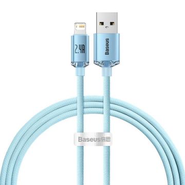 Baseus Crystal Shine cable USB to Lightning 2.4A 1.2m Blue (CAJY001103)